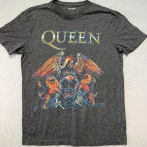Old Navy Queen Graphic Band‎ T-Shirt Gray Men's Small Pre-Owned Good Condition